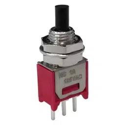 MULTICOMP PRO Standard Pushbutton Switches PB SW, SPDT, 1A, 125VAC/28VDC, PANEL, TH, MP-PB9-AA00BQE-5.-27