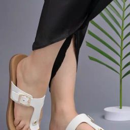 Shoetopia Kids White T-Strap Sandals-image-54