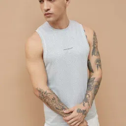 Fame Forever By Lifestyle Grey Regular Fit Texture Tank Tee-picture-47