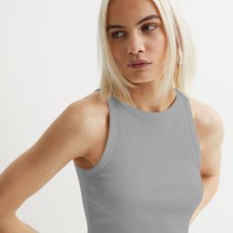 CILIMILI Women Round neck Ribbed Tank Crop Top-image-78