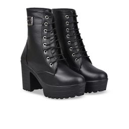 Stylestry Women Block-Heeled Biker Boots-10