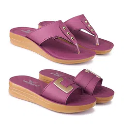 BERSACHE Women Set Of 2 Open Toe Flats-image-59
