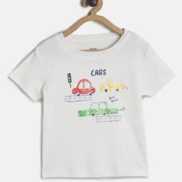MINIKLUB Kids White Printed T-Shirt-image-86