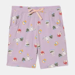 Jockey Kids Lavender Cotton Printed Shorts-image-48