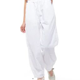 IZF White Unisex Parachute Pants-image-3