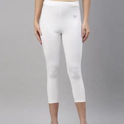 TWIN BIRDS White Cotton Capris-picture-22