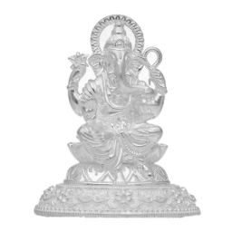 Sri Jagdamba Pearls 0.8 Silver Lord Ganesha Divine Idol - 56 gm-4