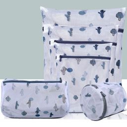 Stylista Women Set Of 1 Blue Lingerie Washing Bag With Zipper-picture-49