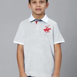 Beverly Hills Polo Club Kids White Printed Polo T-Shirt-image-38