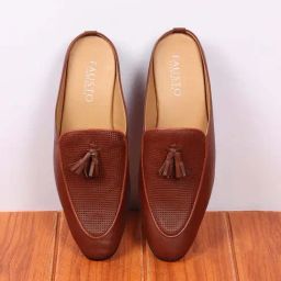 Fausto Men's Tan Mule Shoes-image-81