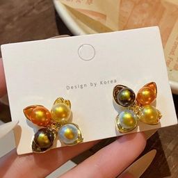 AKISON JEWELS Women Pearl Studded Stud Earrings-image-80