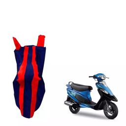 Auto Pearl Waterproof Two Wheeler Cover For TVS Scooty Pep+ (Red & Blue)-image-2