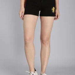 Free Authority Black Cotton Printed Shorts-picture-4