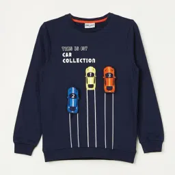 Fame Forever by Lifestyle Kids Navy Cotton Printed Full Sleeves Sweatshirt-picture-23