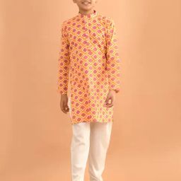 LilPicks Kids Multicolor Printed Full Sleeves Kurta with Pyjamas-image-13