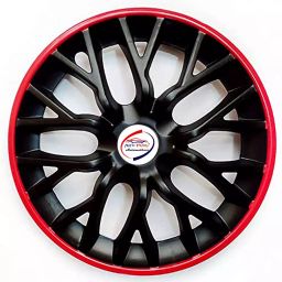 Auto Pearl gBR06 R13  33.02 cm (13 Inch) Press Type Wheel Hubcap with Retention Ring Glossy GTR Black Red Wheel Cover for Maruti Baleno (Set of 4)-image-89