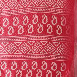 Stylum Pink Leheriya Print Saree With Unstitched Blouse image 5