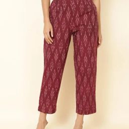 Fabindia Maroon Cotton Printed Pants-image-26