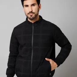Cantabil Black Regular Fit Mock Collar Jacket-picture-34