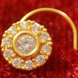 SHREEVARAM Diamond Nose Ring-image-7