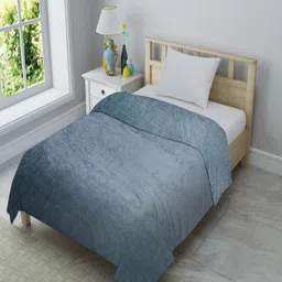 Threadwear Multicoloured Checked Woollen 210 GSM Single Bed Blanket-image-51