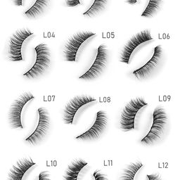 cosluxe Imagic PROfessional Synthetic Fibers False Eyelashes, Natural & soft 100% Handmade 3D Eyelashes Pack 10 Pairs of 1 box image 3