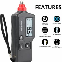 LABART Digital Vibration Meter, WT63A Digital Vibration Meter Handheld Vibrator Accurate Sensitive LCD Backlight Equipped with AC Signal Output Interface image 3