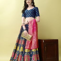 APNISHA Printed Ready to Wear Lehenga & Unstitched Blouse With Dupatta image 2
