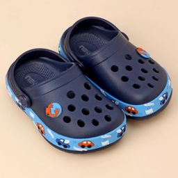 Neoz Clogs Car Applique - Navy Blue (Back Strap Buttons Colour May Vary)-image-79