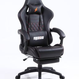 Baybee Drogo Multi Purpose Luxury Gaming Chair with 7 Adjustable Seat PU Leather Material & USB Massager Lumbar Pillow - Black-image-98