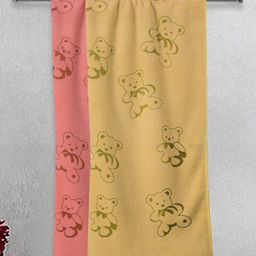 FABINALIV Kids Bath Towels Cotton Cartoon Pack of 2  Multicolor-image-73