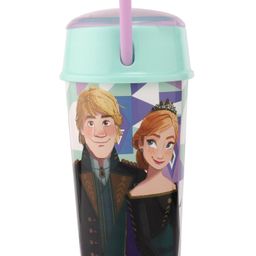 Frozen Themed Snacks Tumbler with Straw Multicolour - 400 ml-image-54