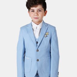 One Friday Mickey  & Friends Featuring Full Sleeves Charcater Embroidered Blazer  - Blue-picture-21