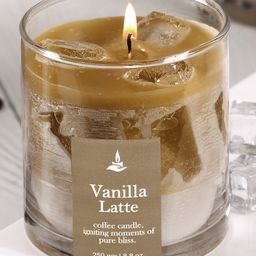 Parkash Candles Premium Scented Coffee Jar Candle | 35 Hour Burn Time Vanilla Latte-4