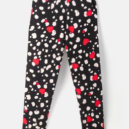 CrayonFlakes Hearts Printed Leggings - Black-picture-23