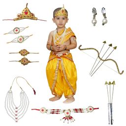 Kaku Fancy Dresses Dussehra Theme Ram Costume Set - Yellow-image-61
