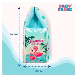 Baby Tales Carry Nest With Flamingo Print - Turquoise-image-13