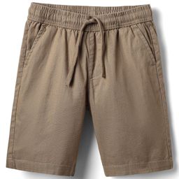 Pine Kids Cotton Woven Above Knee Length Solid Coloured Shorts-Brown-image-28