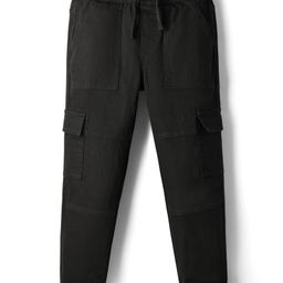 Pine Kids Denim Woven Full Length Washed Jeans - Black-picture-13