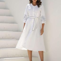 Mamicha Embroidered A-Line Midi Dress-picture-22