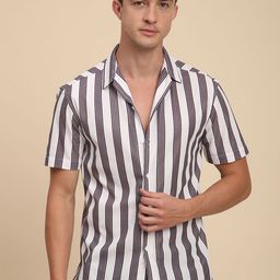 Voroxy Men Relaxed Opaque Striped Casual Shirt-image-52