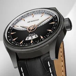 DOUBLERUN Men Dial & Leather Bracelet Style Straps Analogue Multi Function Watch H05N9018 image 4