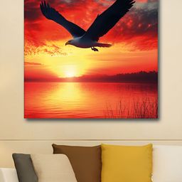 Myntra Elegant Homes Yellow & Black Birds Printed Canvas Wall Art-47