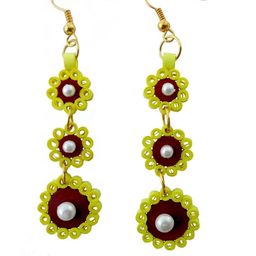 Designers Collection Women Yellow Earrings-image-12