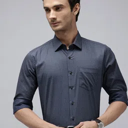 Van Heusen Pure Cotton Slim Fit Geometric Printed Formal Shirt-image-31