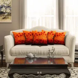 SEJ by Nisha Gupta Orange & Red Cushion Covers - Set of 5-13