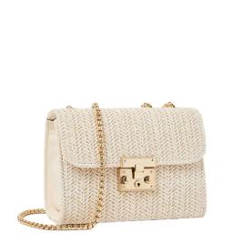 Styli Textured Crossbody Bag with Chain Strap-27