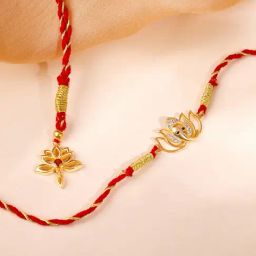 GIVA 925 Sterling Silver Golden Padma Bhaiya Bhabhi Rakhi Combo Set of 2-picture-43