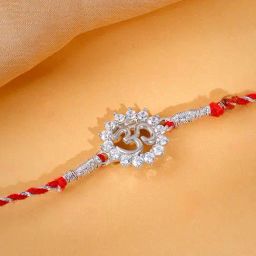 GIVA 925 Sterling Silver Floret Om Rakhi-image-94