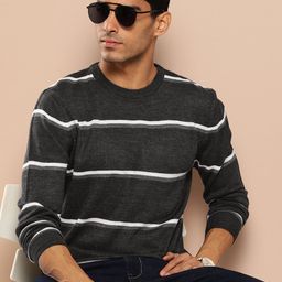INVICTUS Acrylic Striped Pullover-image-54